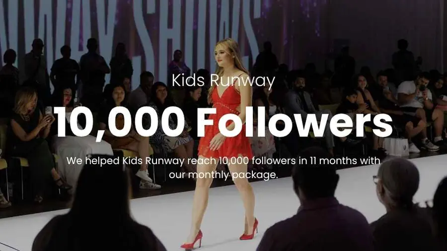 Kids Runway — follower growth