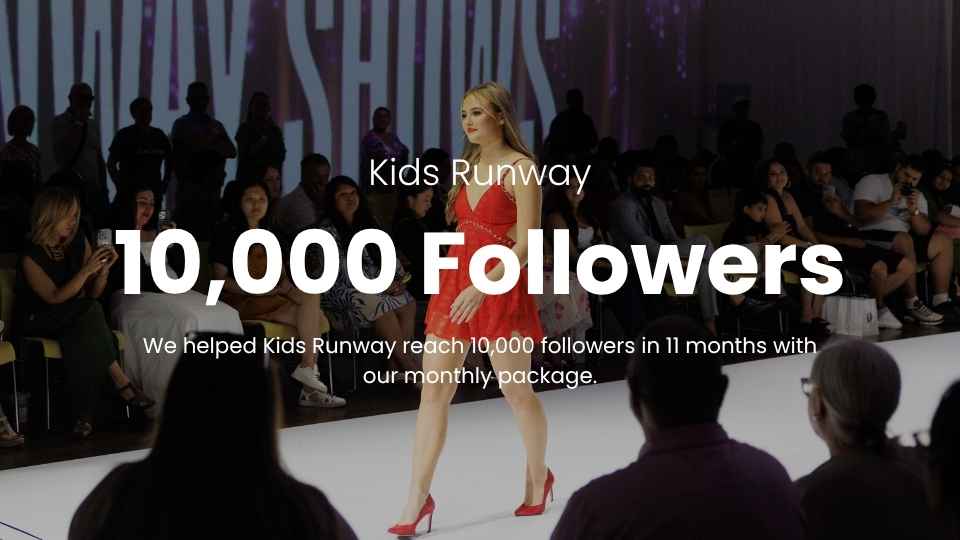 Kids Runway — follower growth